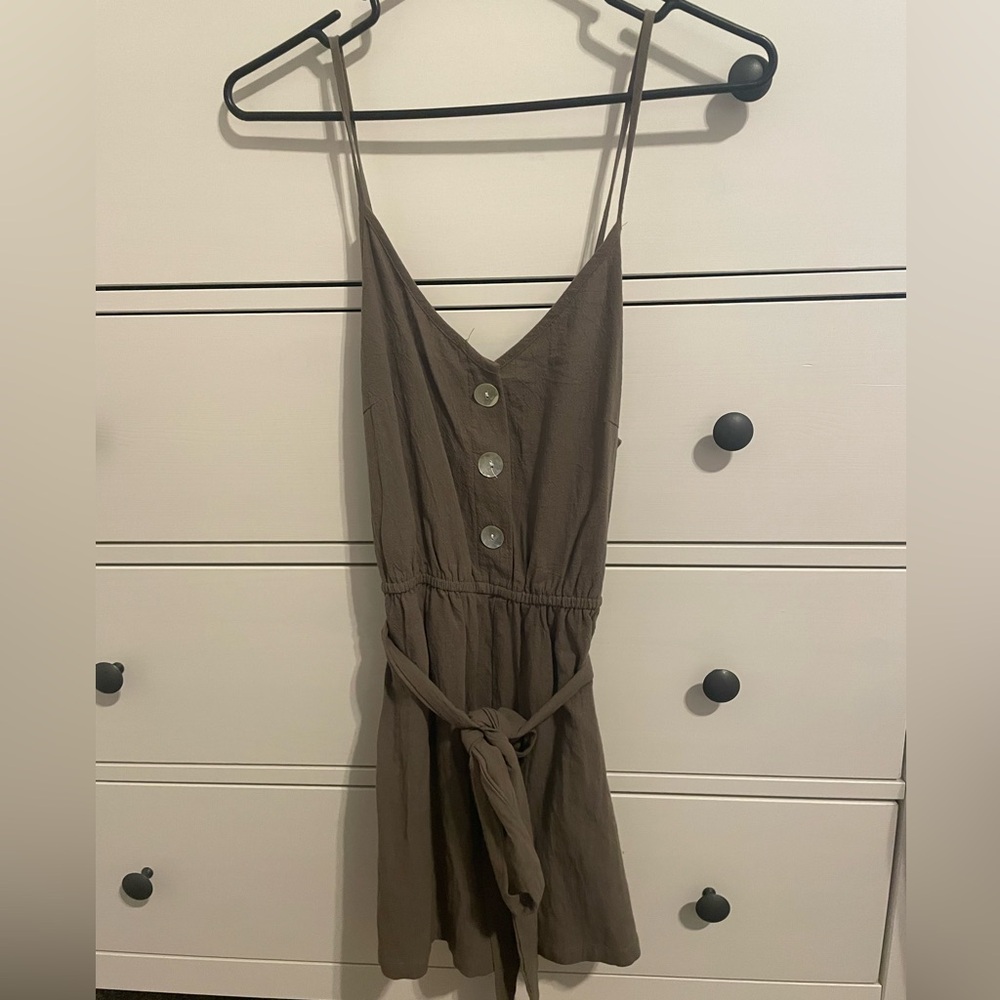 Green Romper with Belt